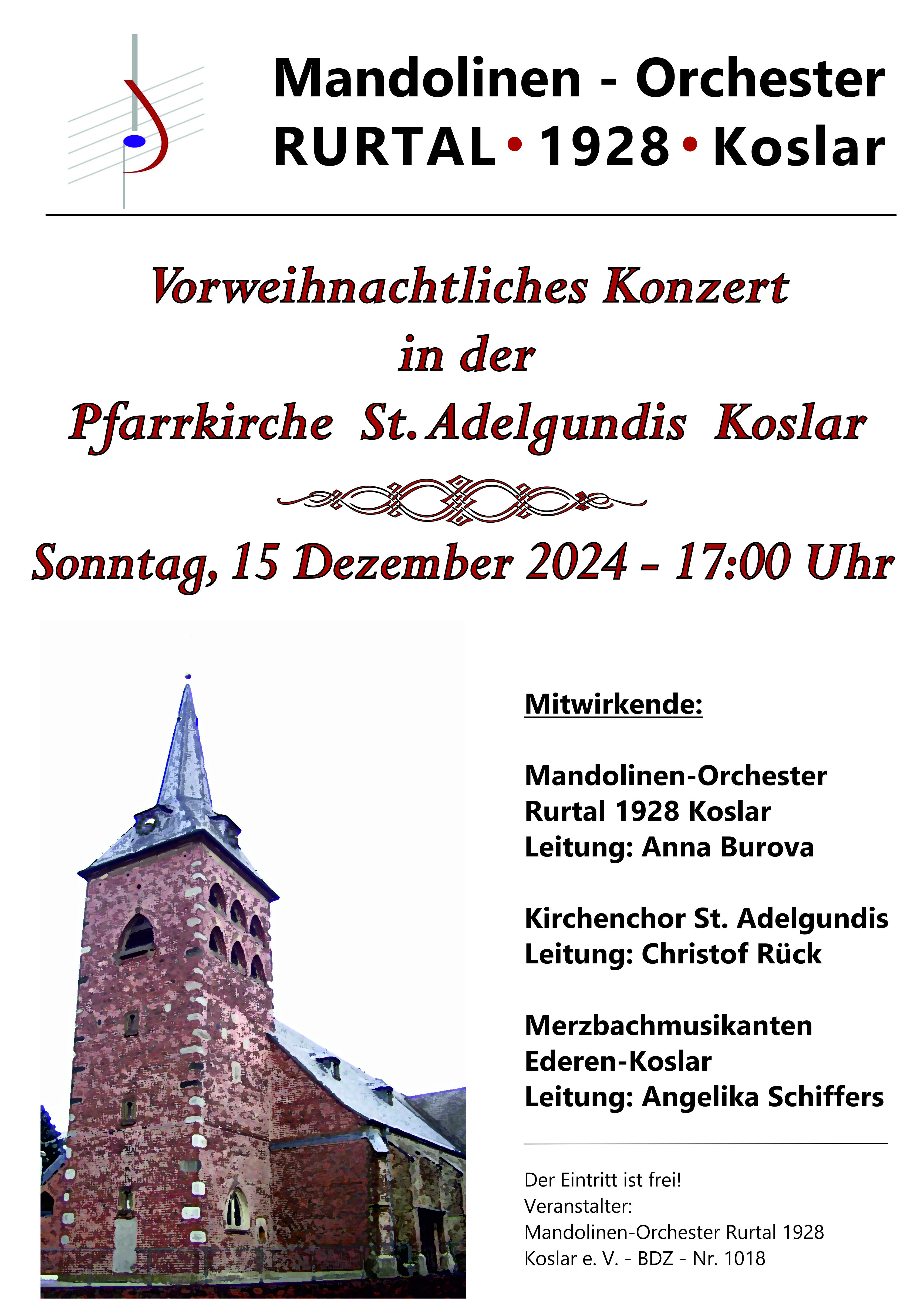 Auftritt Weihnachtskonzert in der Kirche